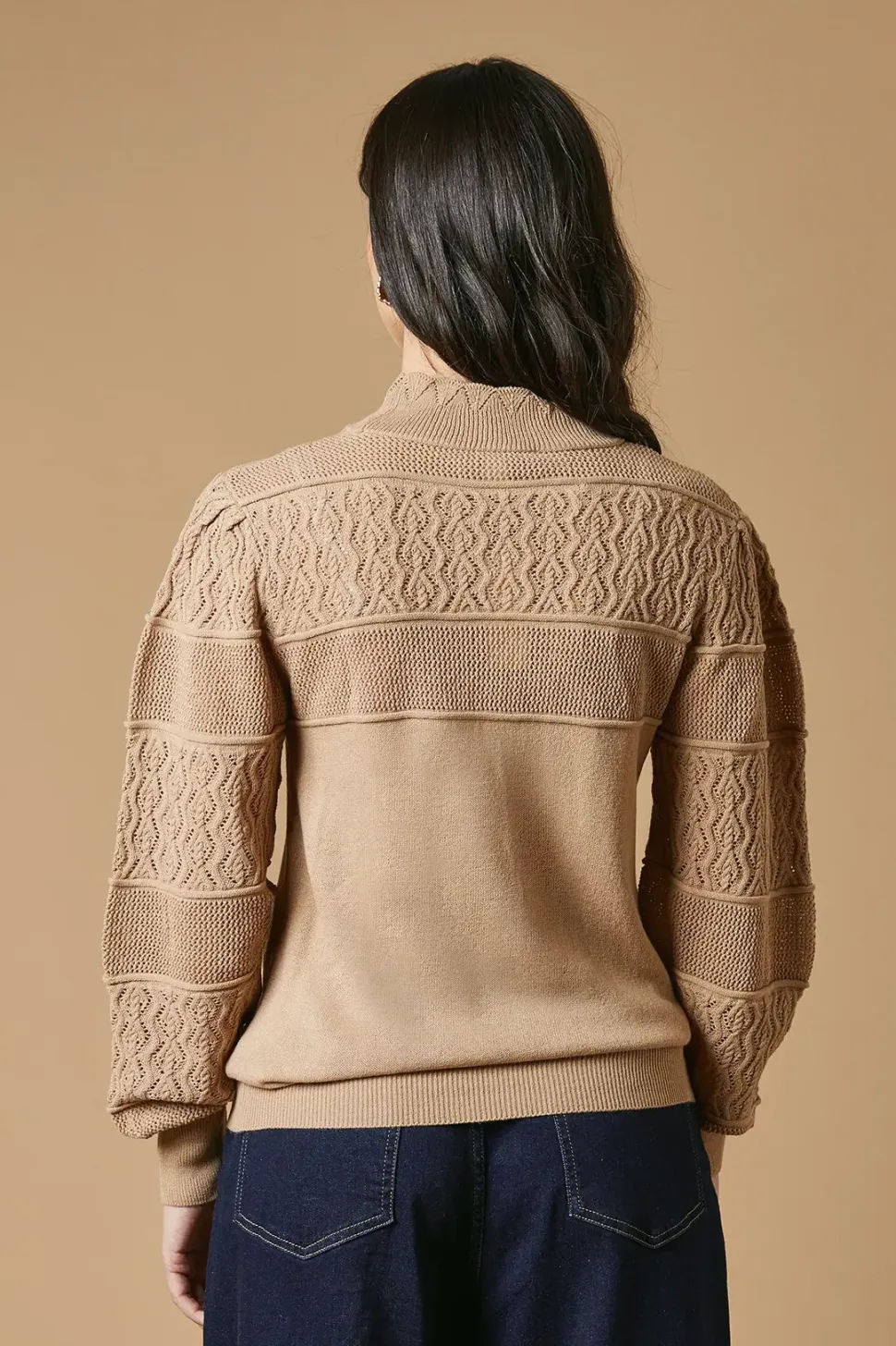 Scallop Neck Volume Sleeve Jumper