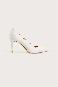 Scallop Satin Bridal Court Shoes