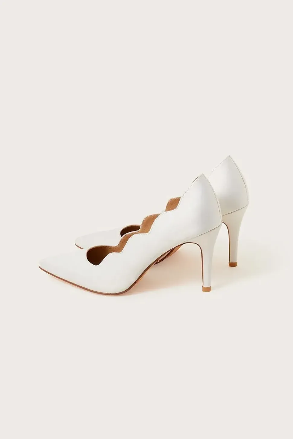 Scallop Satin Bridal Court Shoes