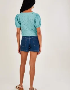 Schiffli tie detail top