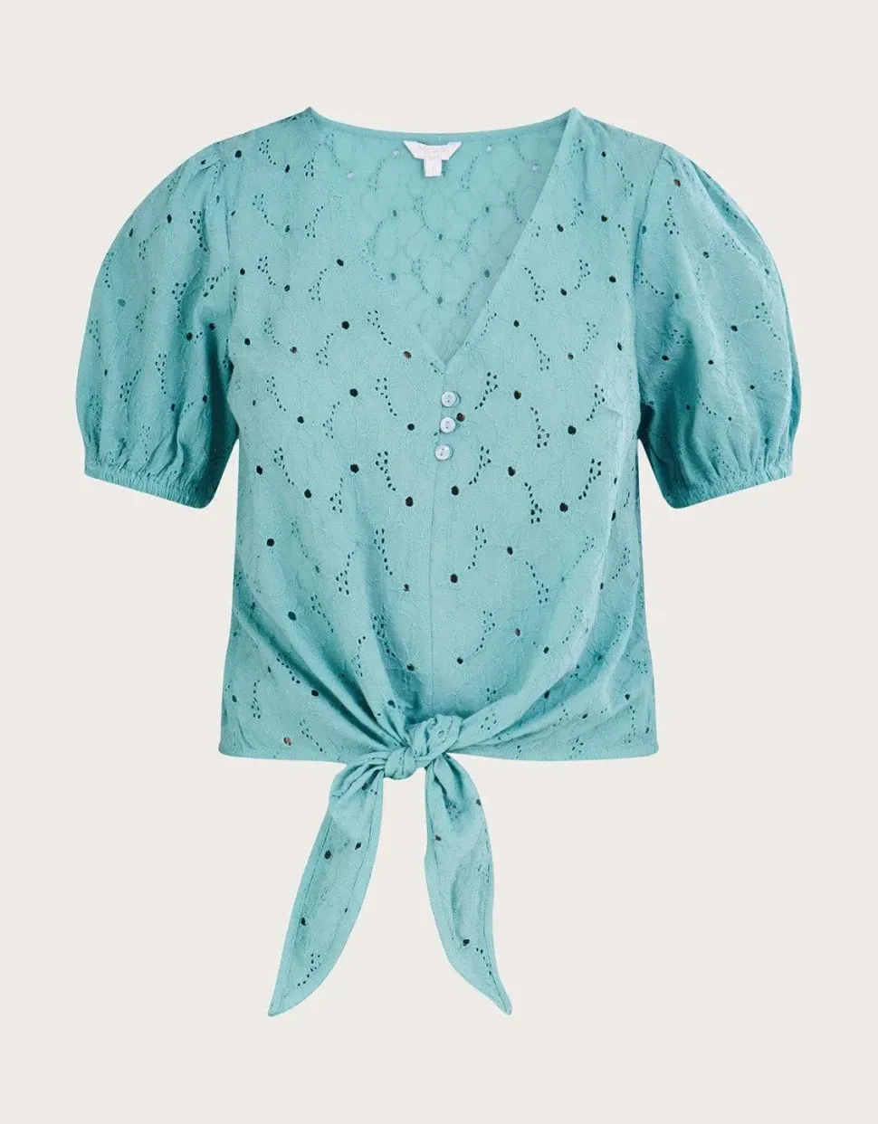 Schiffli tie detail top