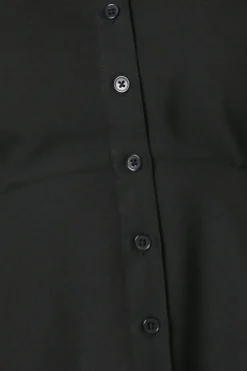 Scoop Neck Button Tea Blouse