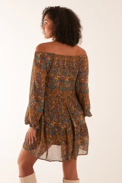 Scoop Neck Mini Trapeze Dress