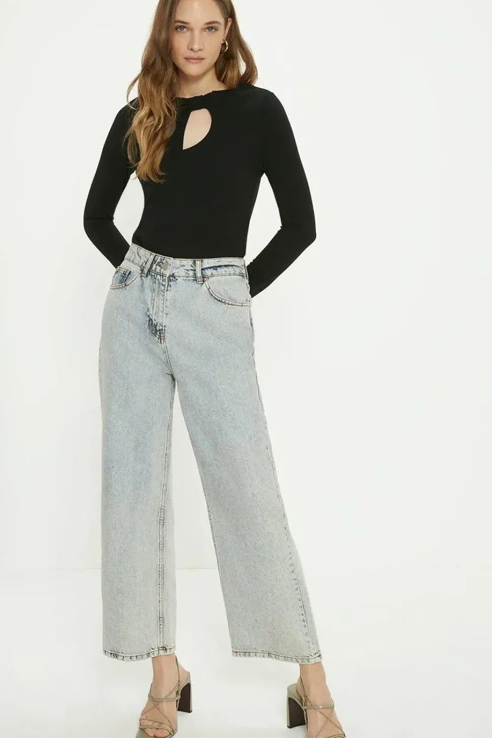 Scuba Crepe Bow Detail Top