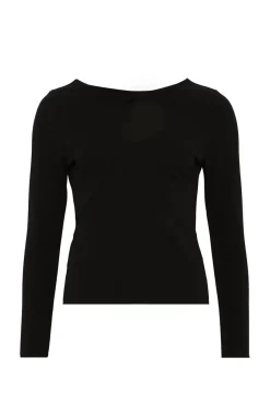 Scuba Crepe Bow Detail Top