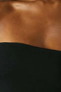 Scuba Crepe Pocket Detail Bandeau Maxi Dress
