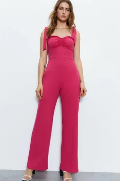 Scuba Crepe Wide Leg Jumpsuit