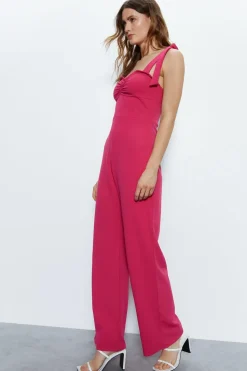 Scuba Crepe Wide Leg Jumpsuit