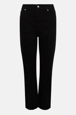 94s Denim Stretch Straight Leg Raw Hem Jeans