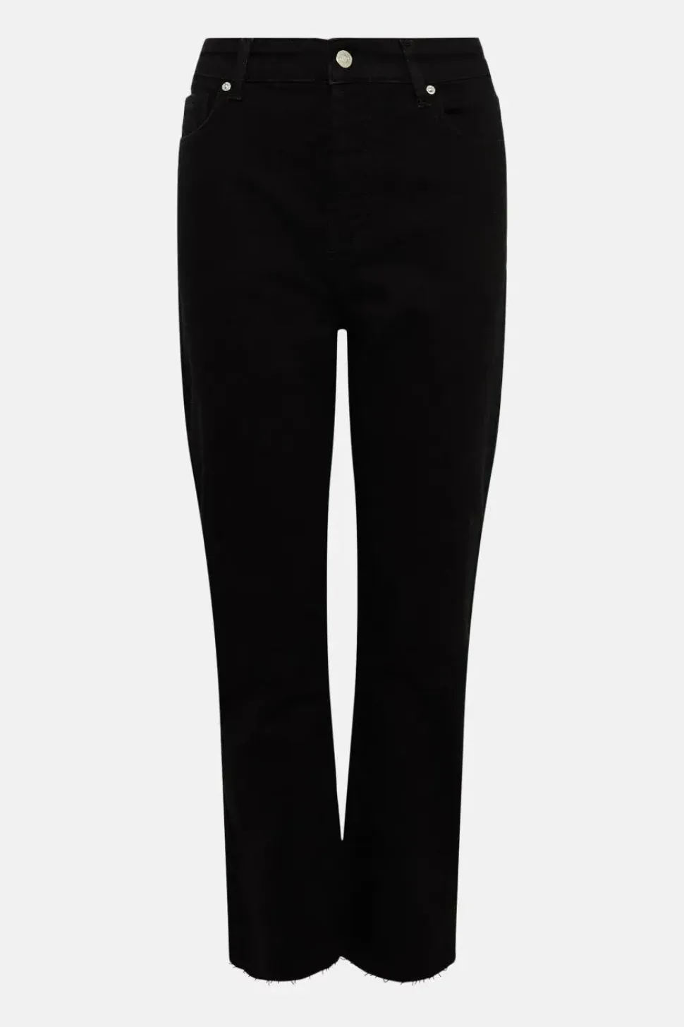 94s Denim Stretch Straight Leg Raw Hem Jeans