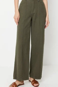 Seam Detail Wide Leg Jean