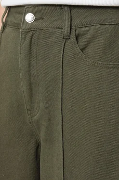 Seam Detail Wide Leg Jean