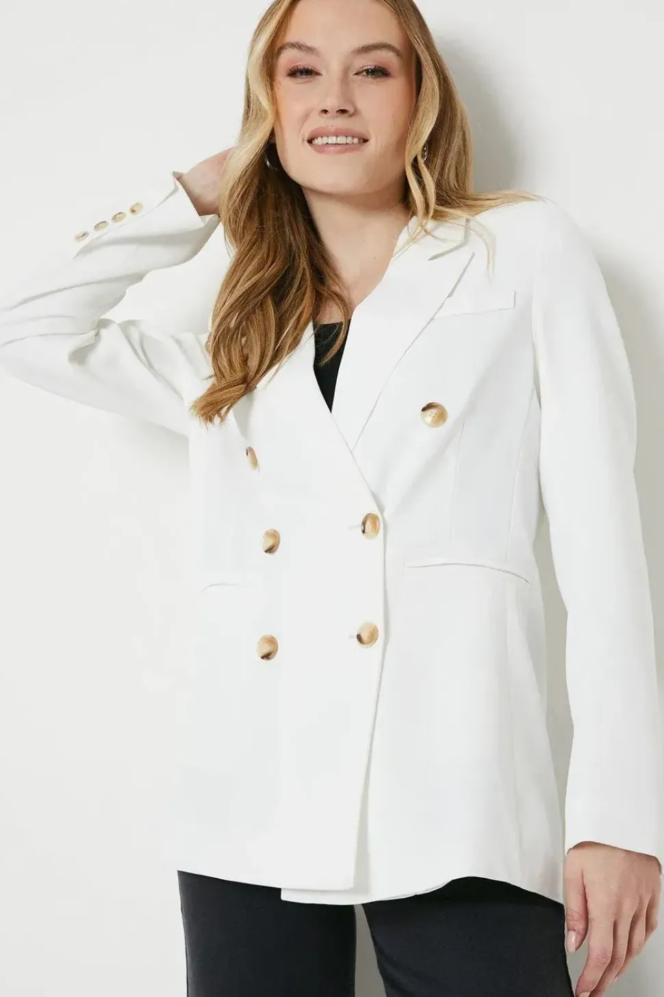 Seamed Double Breasted Blazer
