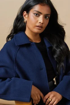 Self Covered Button Midi Dolly Coat