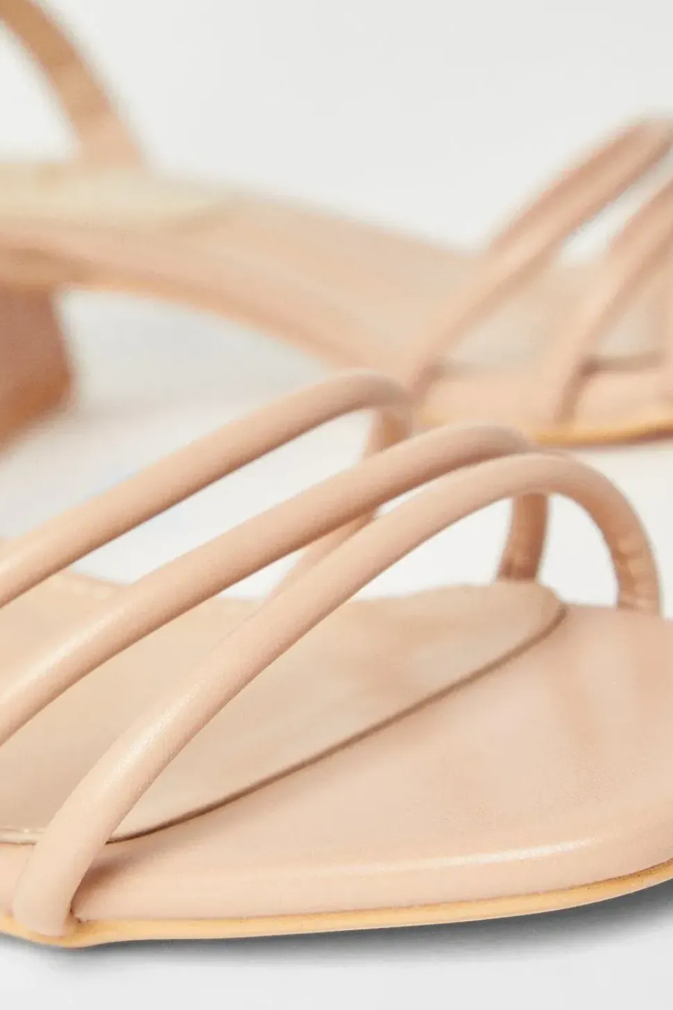 Selma Spaghetti Strap Medium Block Heeled Sandals