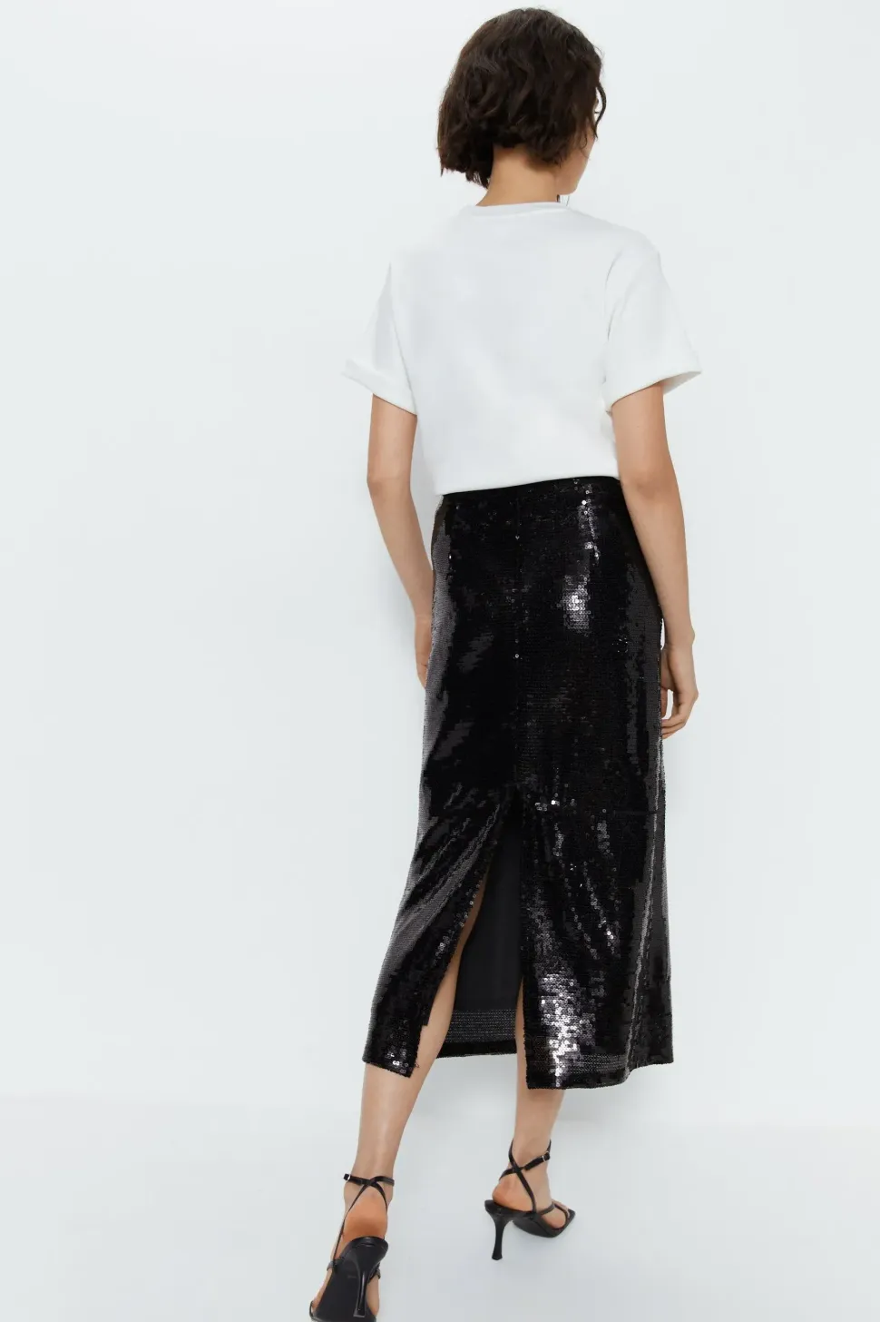 Sequin A Line Fluid Skirt