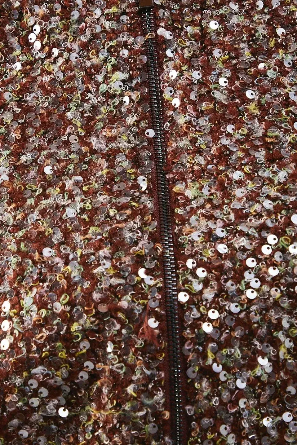 Sequin Boucle Cardigan Bomber Jacket