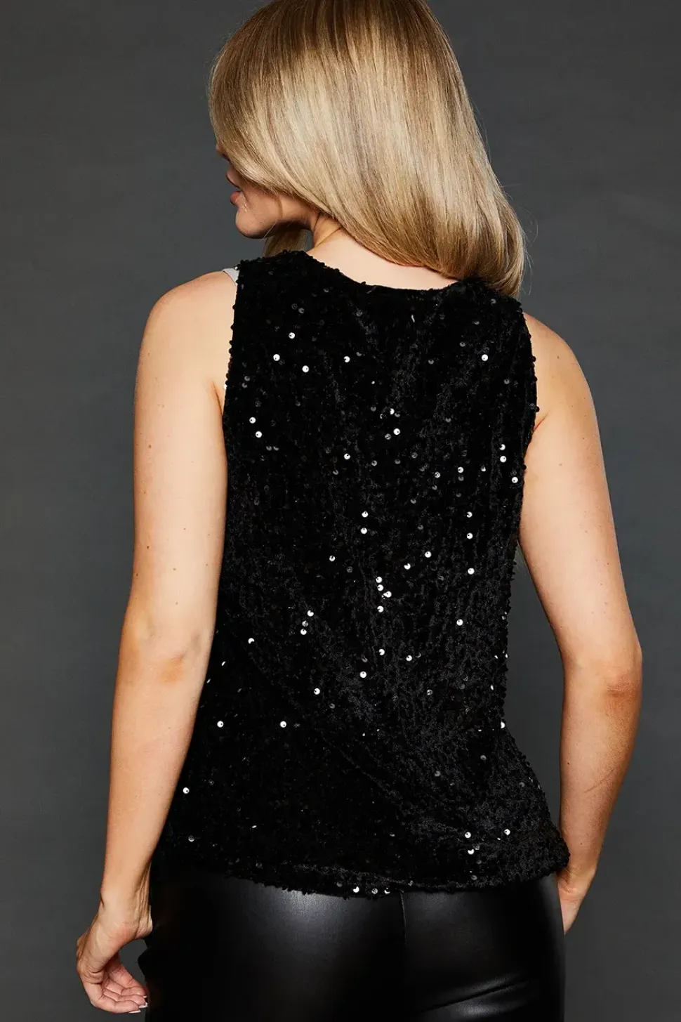 Sequin Built Up Cami
