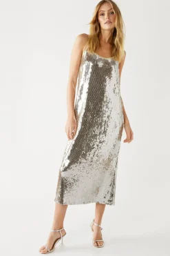 Sequin Cami Midi Dress