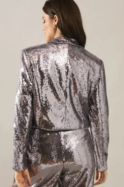 Sequin Crop Blazer