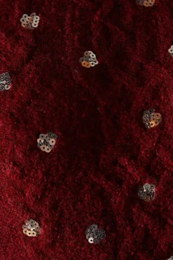 Sequin Detail Crew Neck Cable Knit Jumper