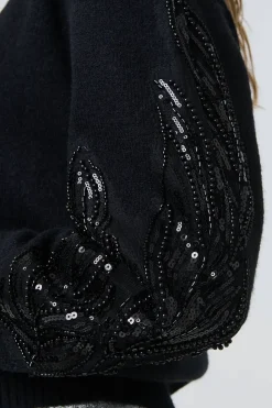 Sequin Embellished Relaxed Jumper