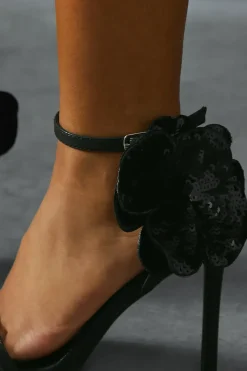 Sequin Flower Barely There Heels