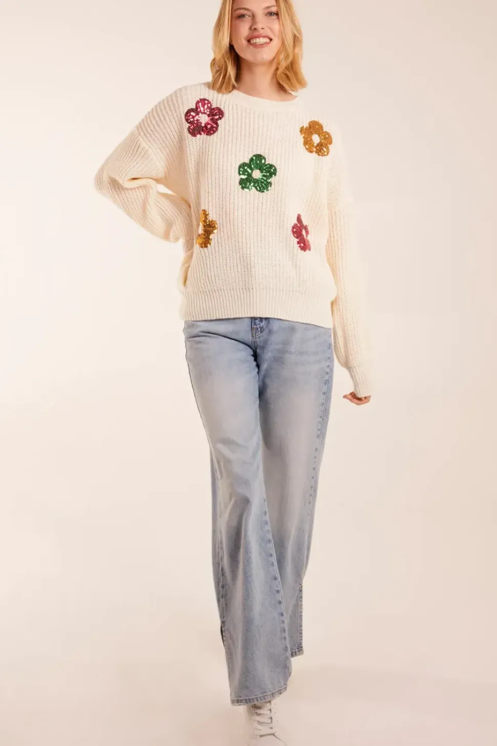 Sequin Flower Jumper