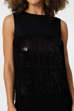 Sequin Fringed Shift Dress