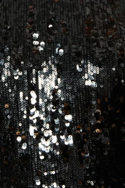 Sequin High Neck Sleeveless Midi Dress