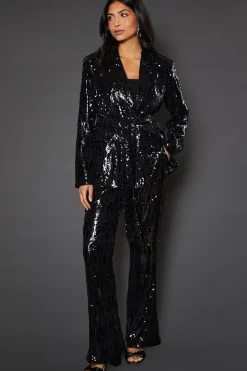 Sequin Kickflare Trouser