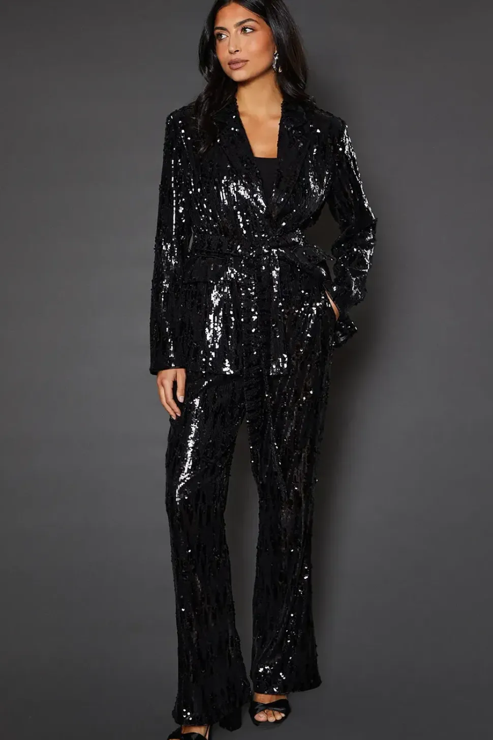 Sequin Kickflare Trouser
