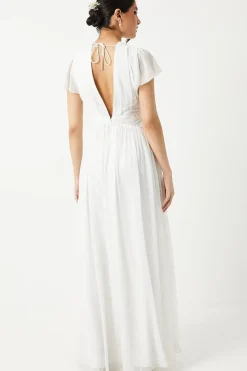 Sequin Lace Chiffon Maxi Wedding Dress
