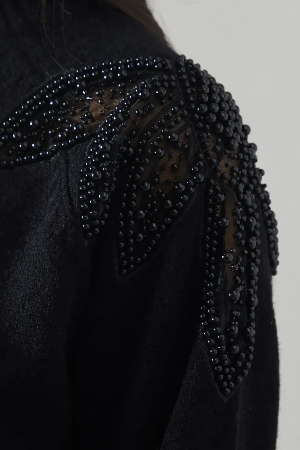Sequin Leaf Shoulder Detail Jumper