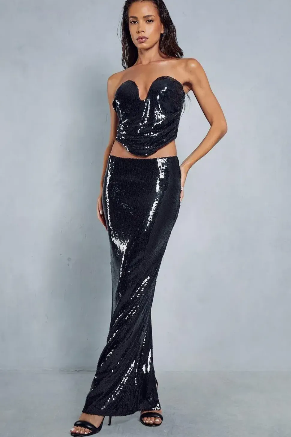 Sequin Maxi Skirt