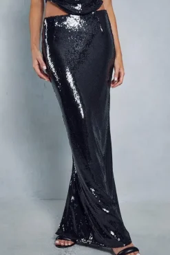 Sequin Maxi Skirt