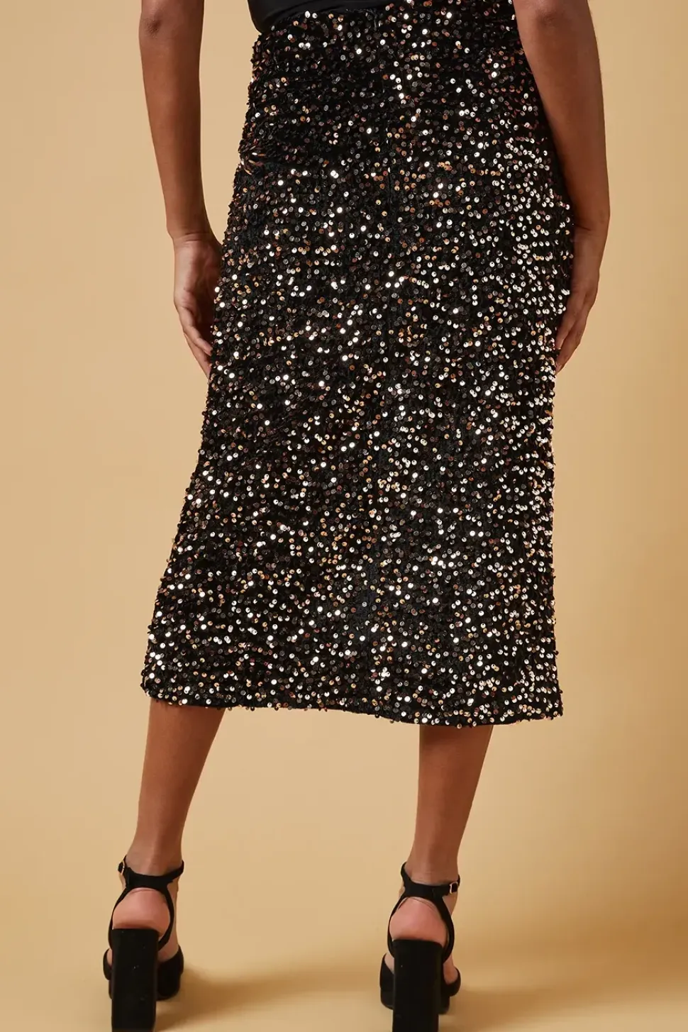Sequin Midi Skirt