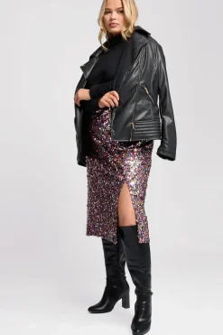 Sequin Midi Skirt