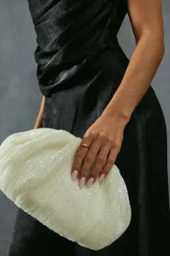 Sequin Rounded Clutch Bag