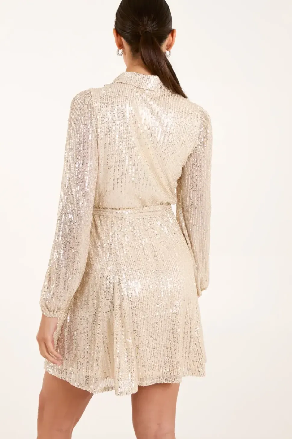 Sequin Shirt Dress