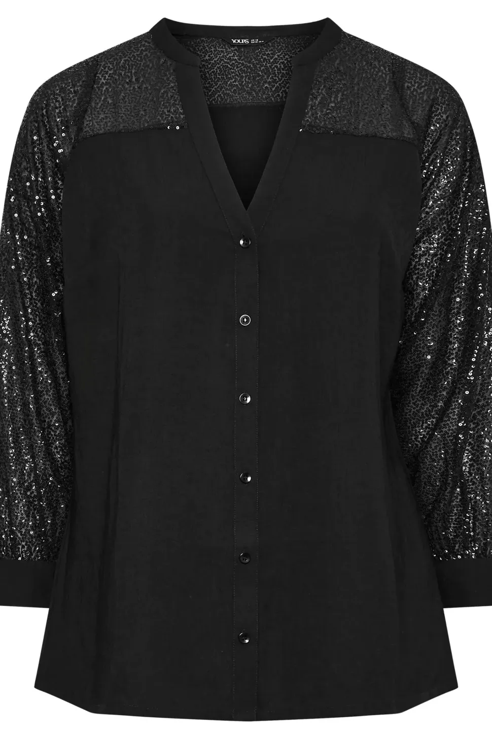 Sequin Sleeve Blouse