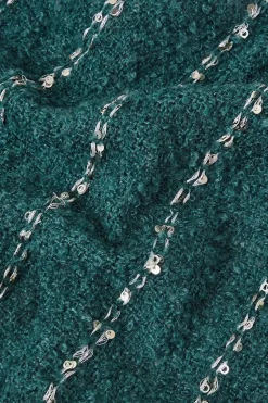 Sequin Stripe Boucle Scarf