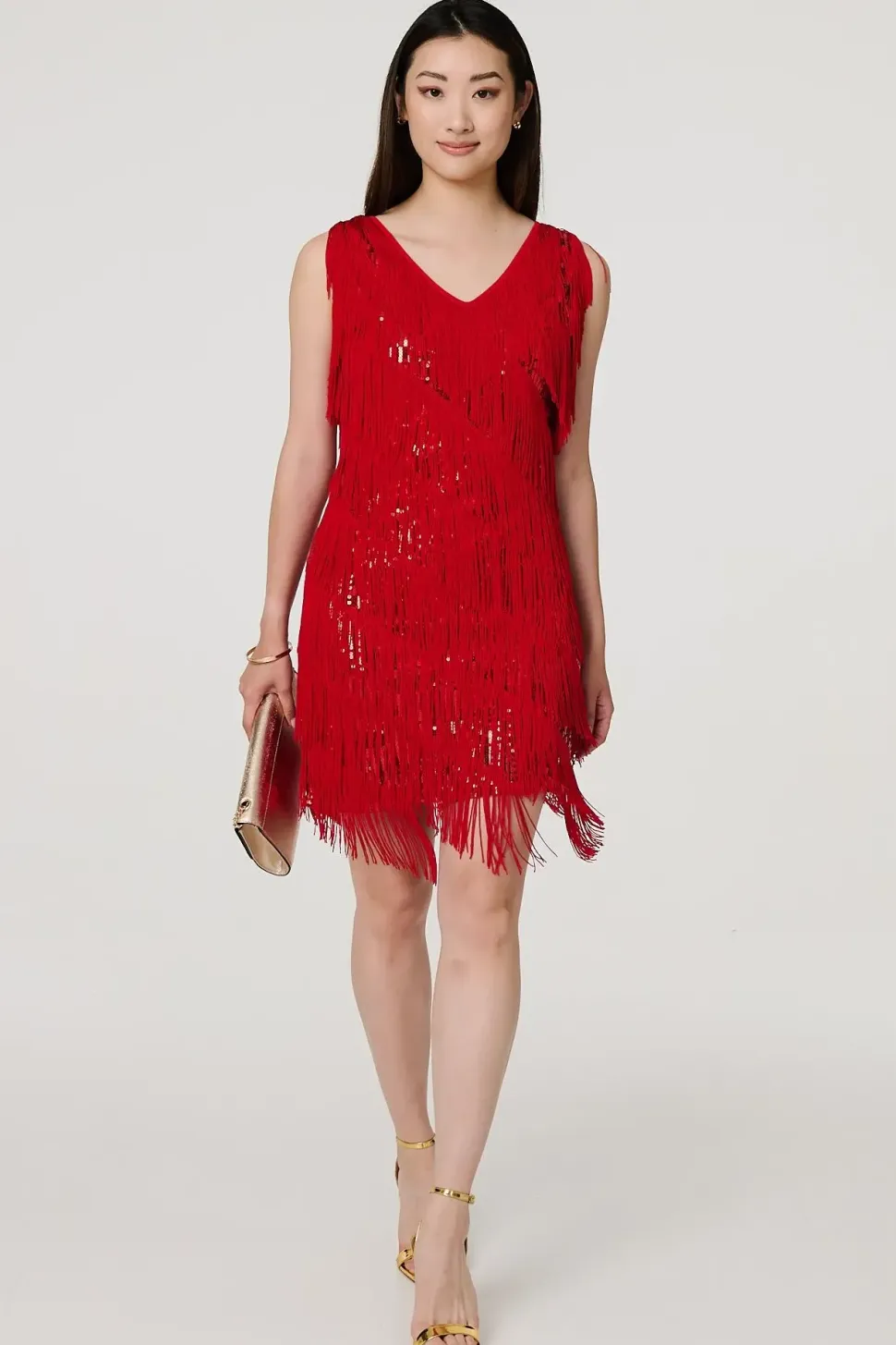 Sequin Tassel Fringed Mini Dress