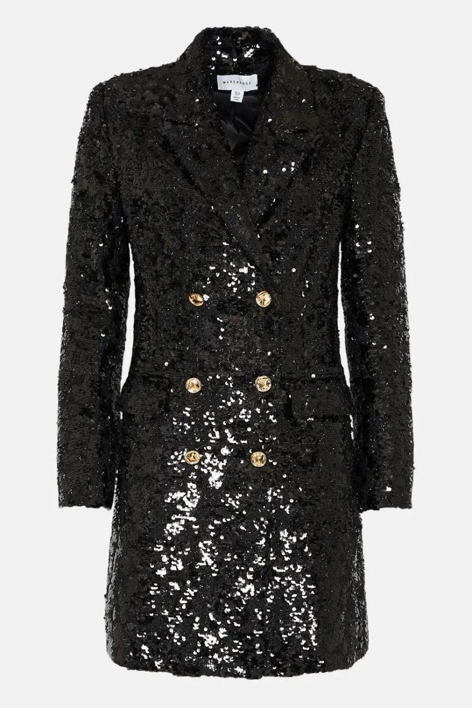 Sequin Tweed Double Breasted Blazer Dress