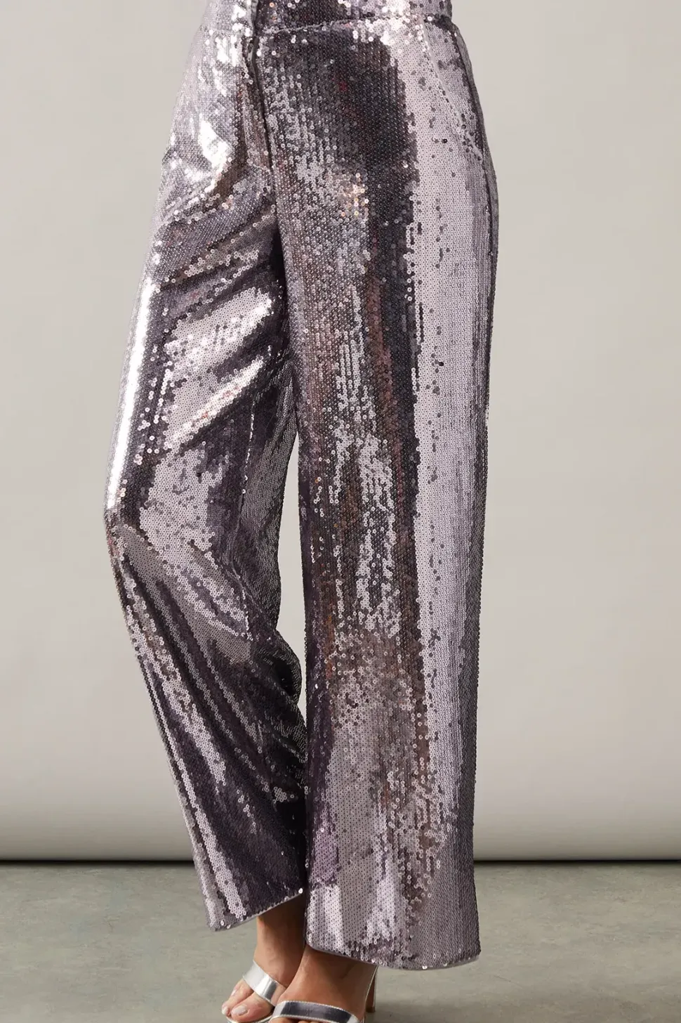 Sequin Wide Leg Trousers