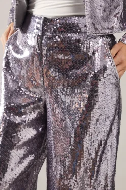 Sequin Wide Leg Trousers