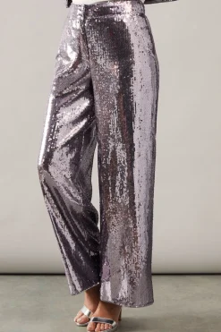 Sequin Wide Leg Trousers
