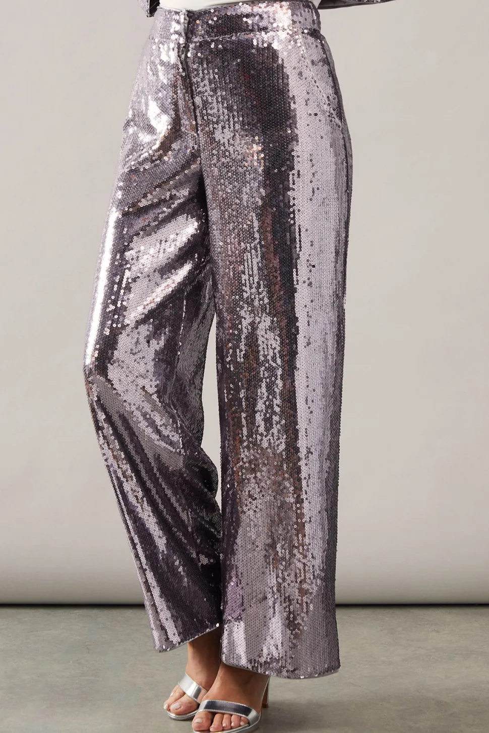Sequin Wide Leg Trousers