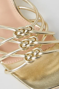 Shantel Triple Knot High Block Heeled Sandals