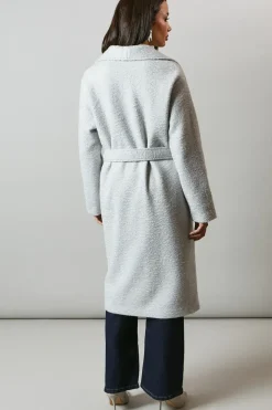 Shawl Collar Patch Pocket Belted Coat